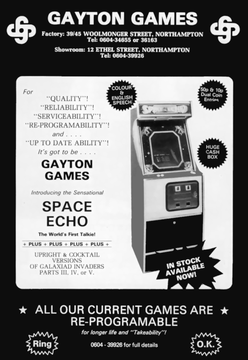 Space Echo (set 1) Arcade Game Cover